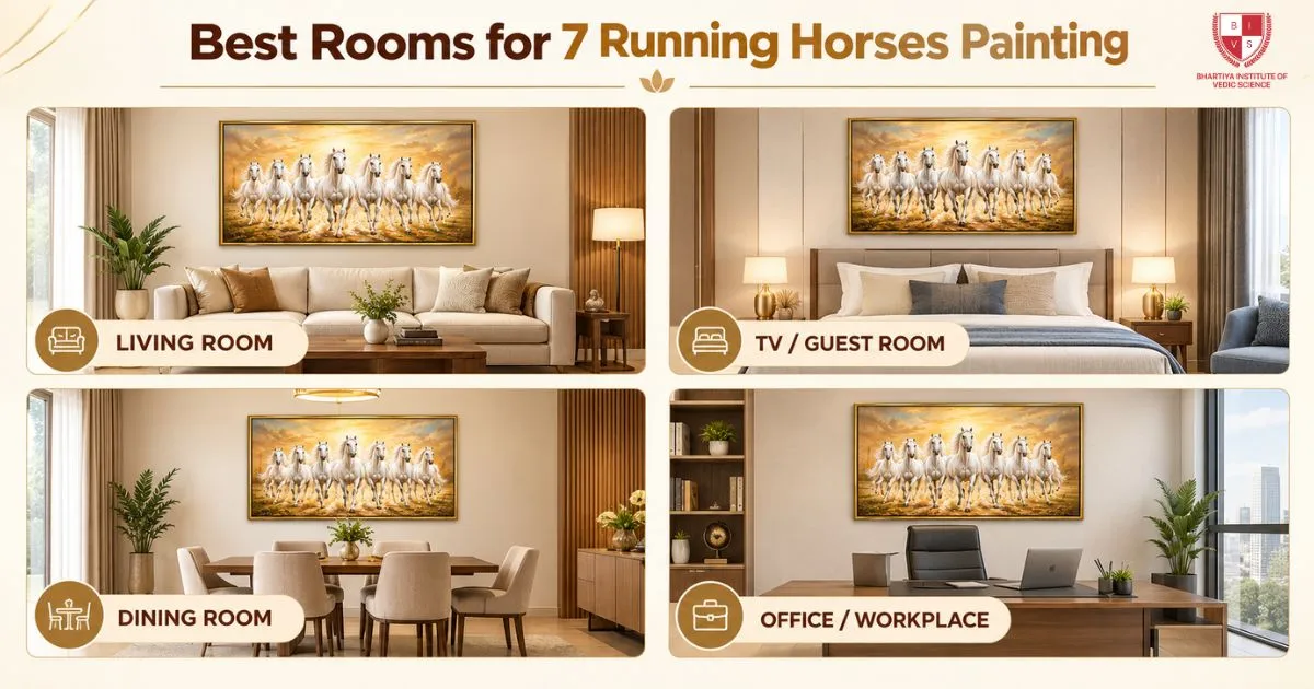 Best Rooms for 7 Running Horses Painting